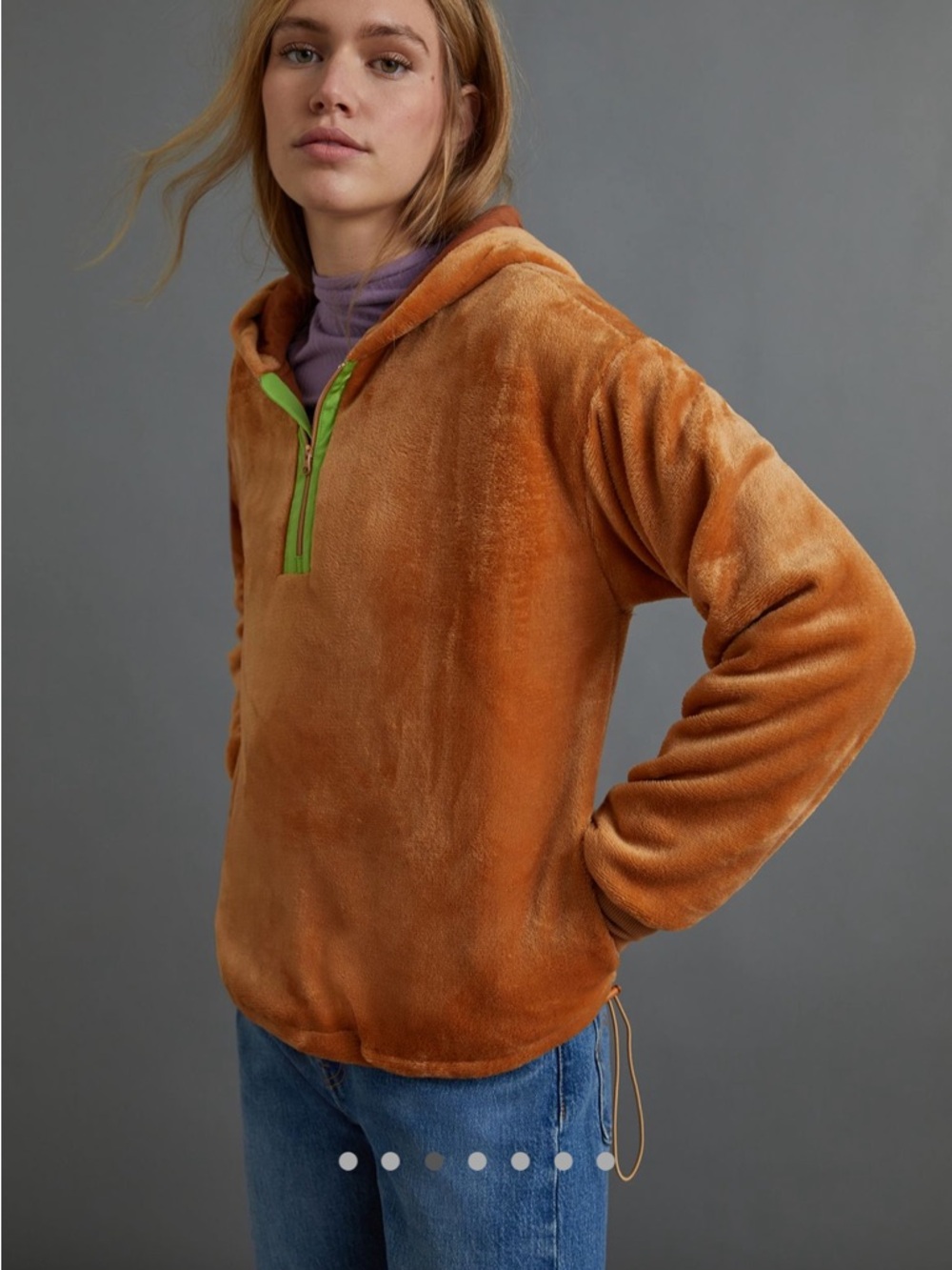 Anthropologie Sunday in Brooklyn Kelyn Teddy Hoodie Cozy Fuzzy Plush Size S - Picture 2 of 13